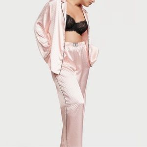 VICTORIAS SECRET Dew Drop Satin Long Jeweled Pajama Set Women’s XL NWT NEW